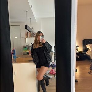 Strapless Black Sequined Romper